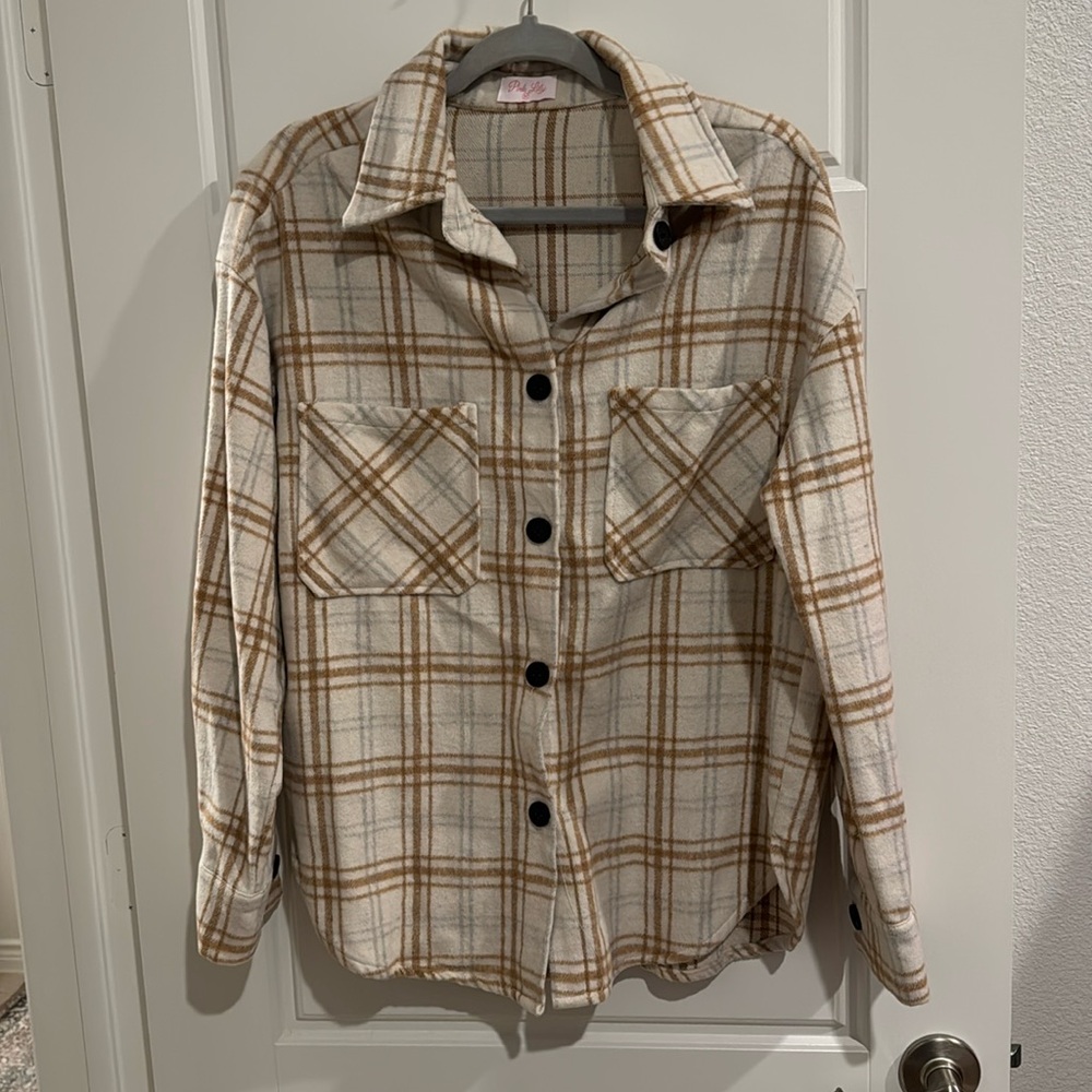 Pink Lily Shirt Jacket